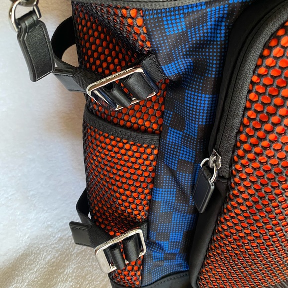 SOLD! NWT Michael Kors Kent Roll Top Mesh Backpack - Picture 7 of 15